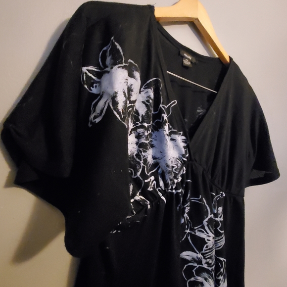 Majora Black Floral Print Shirt - Size S - Picture 3 of 7